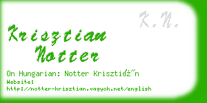 krisztian notter business card